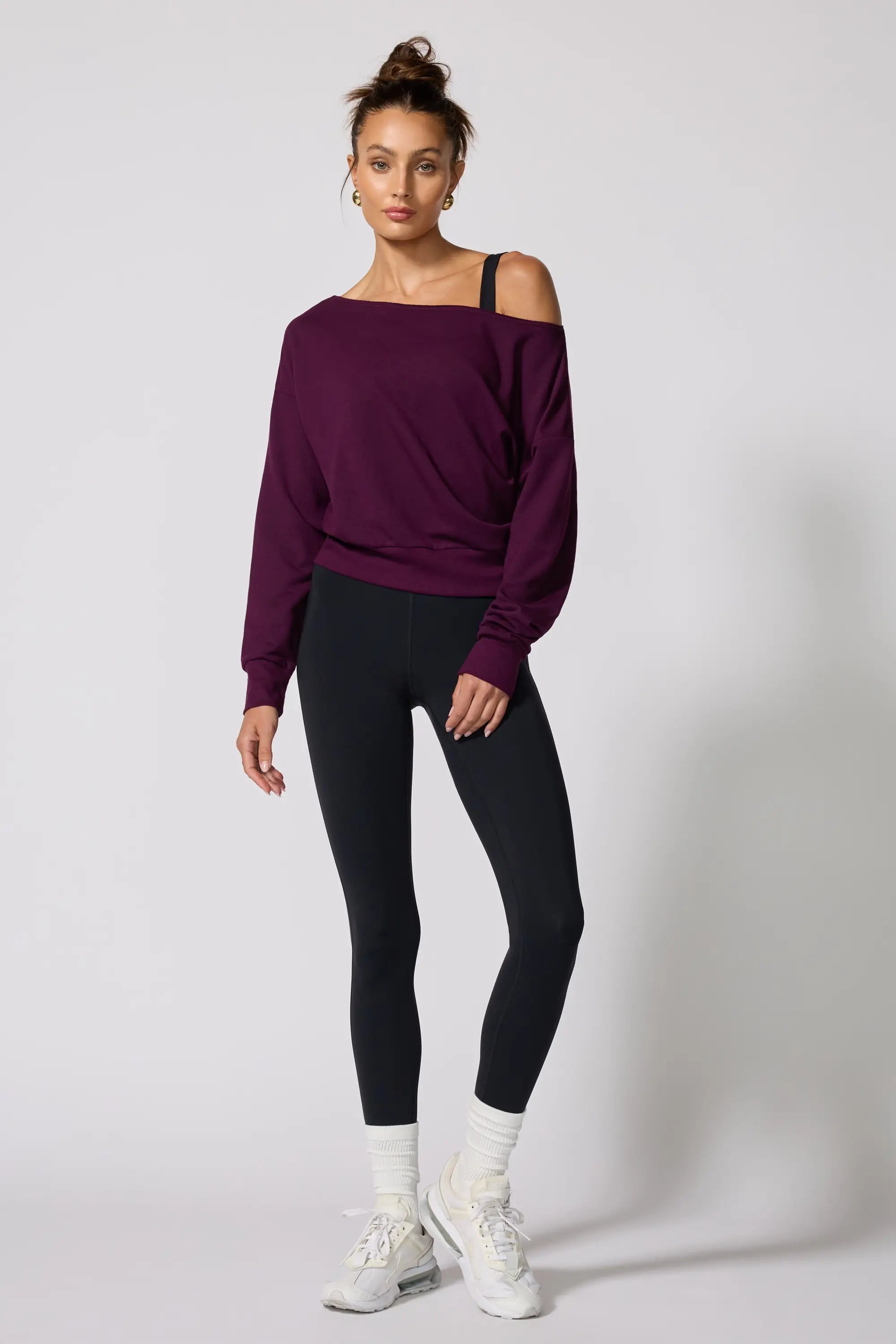 Cozy Fleece Flashdance Sweatshirt - Pickled Beet