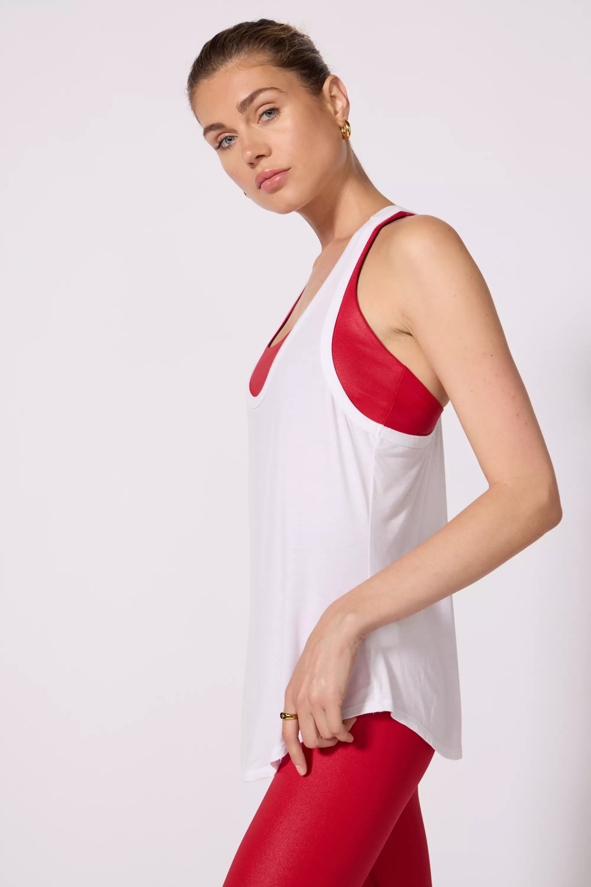 Breeze Racer Tank - Brilliant White
