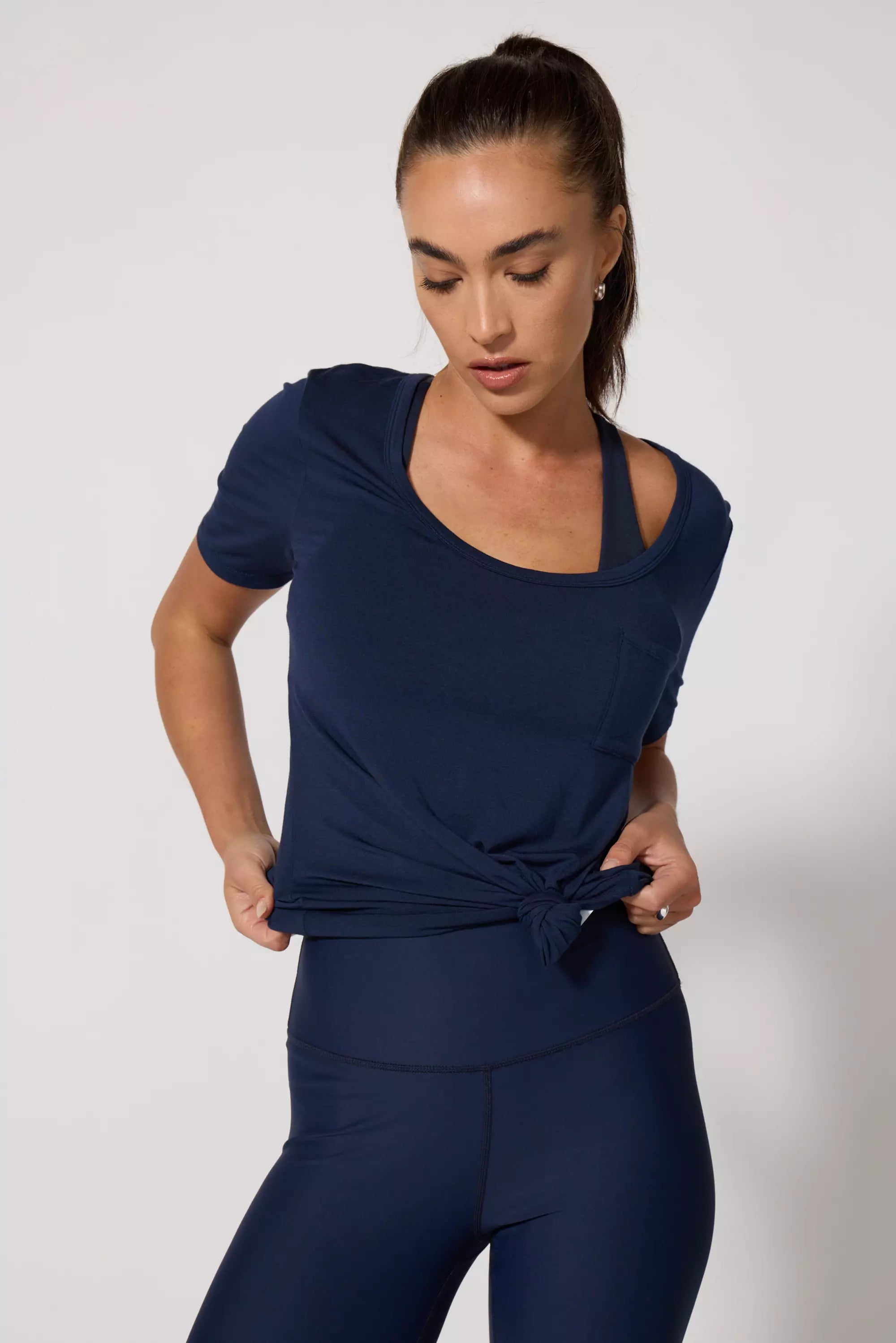Breeze Pocket Tee - Deep Navy