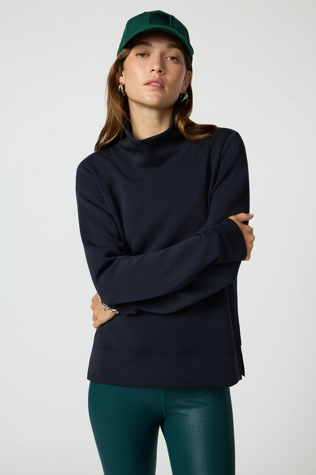 Dreamweave™ Mock Neck Sweatshirt - Black