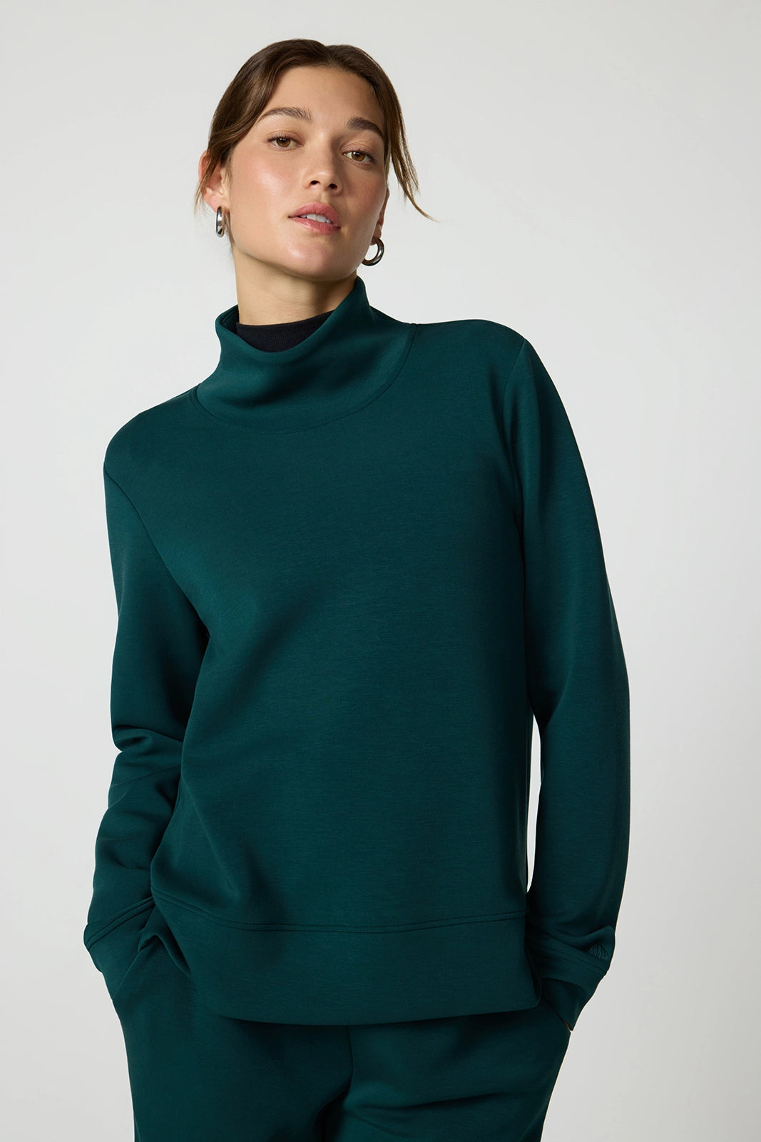 Dreamweave™ Mock Neck Sweatshirt - Ponderosa Pine