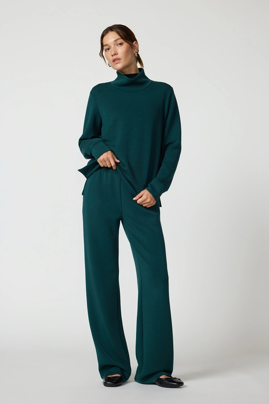 Dreamweave™ Mock Neck Sweatshirt - Ponderosa Pine