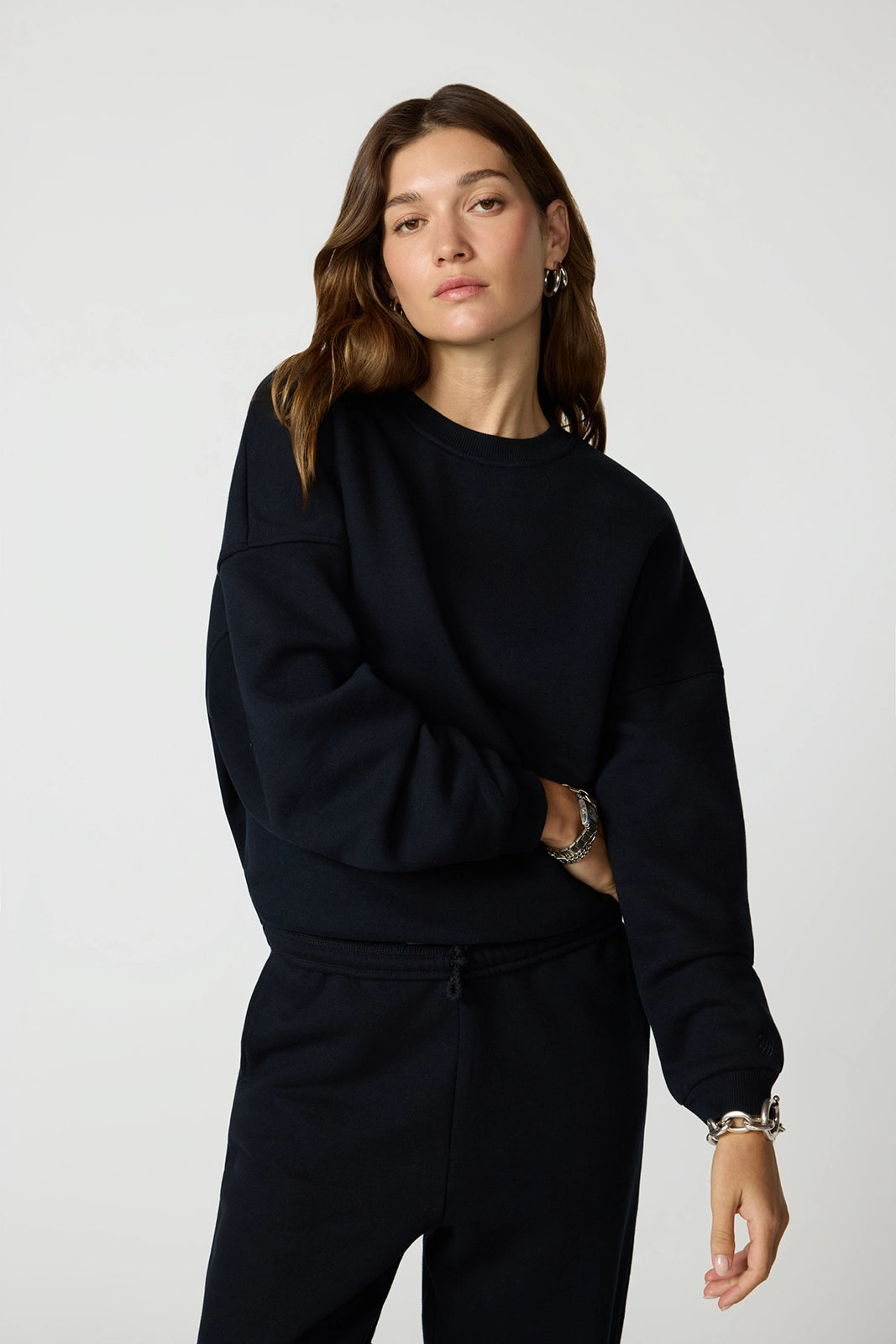 Luxefleece Boyfriend Sweatshirt - Black
