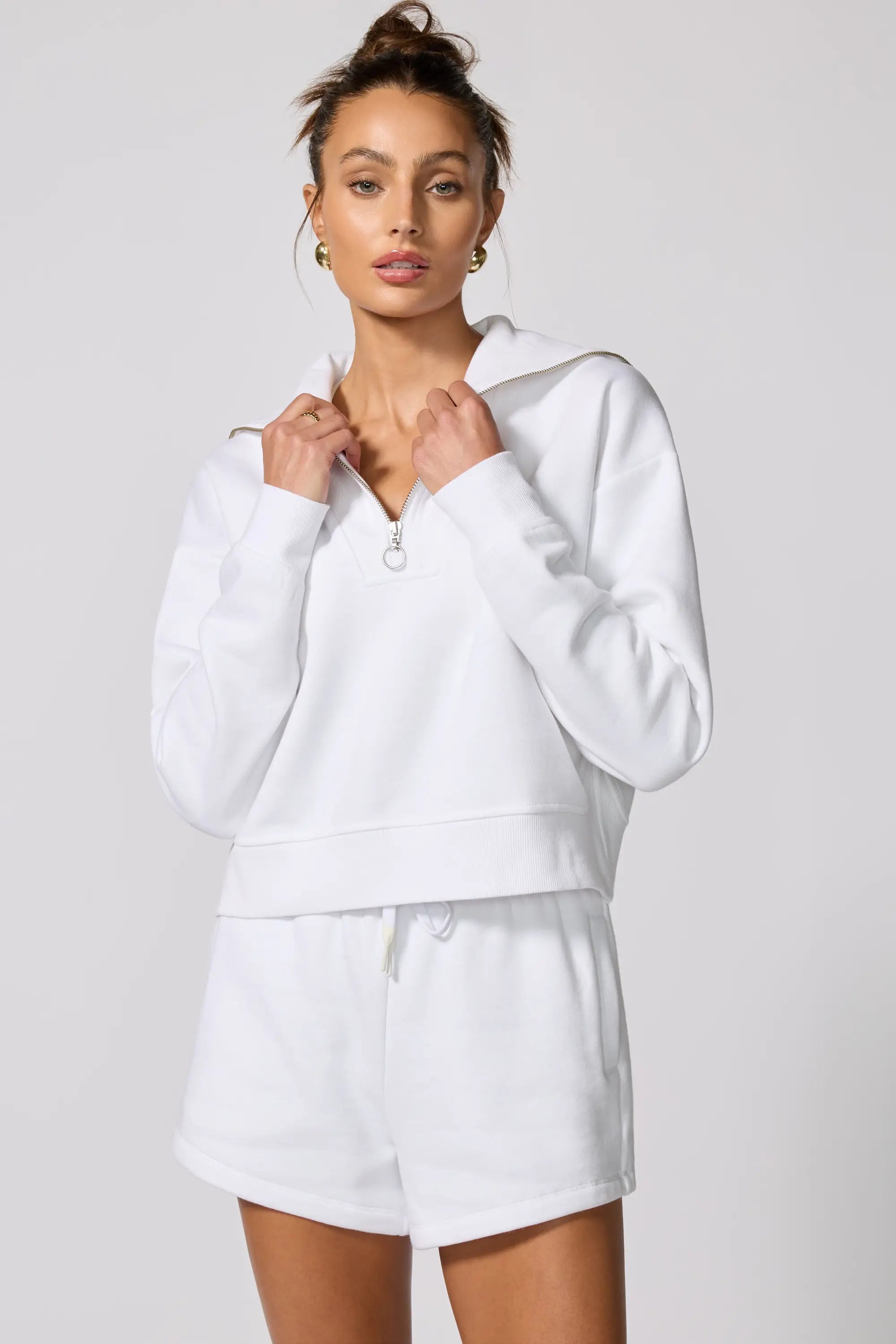 Luxefleece 1/4 Zip Sweatshirt - Brilliant White