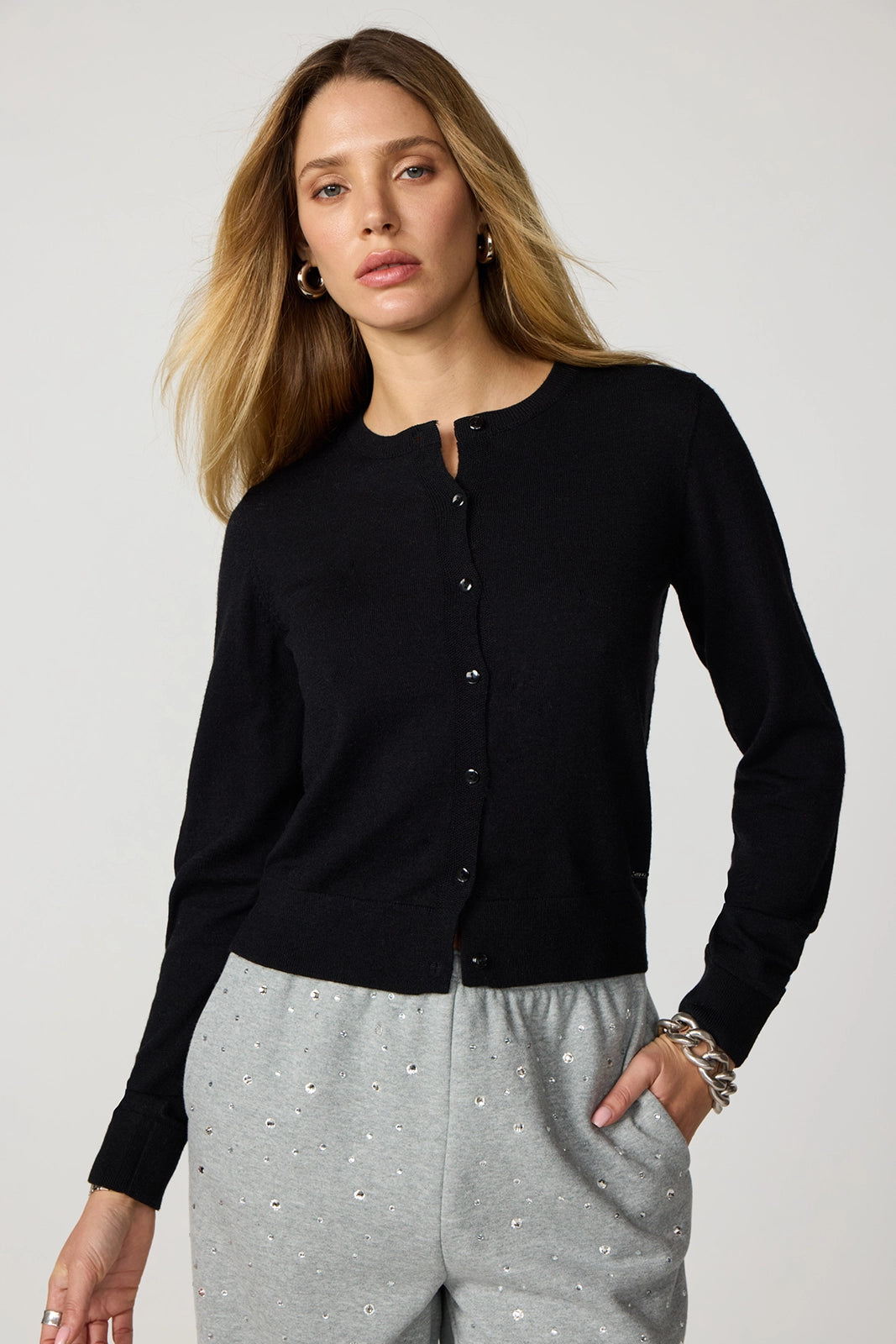 Merino Cardigan - Black