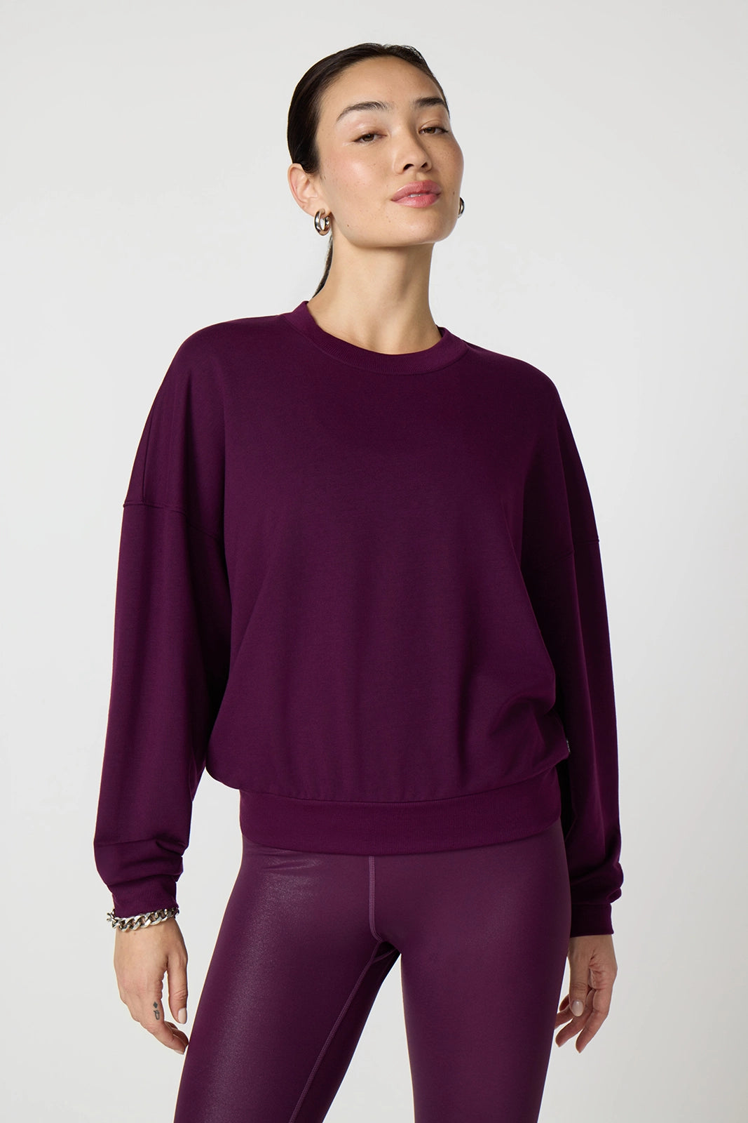 Cozy Fleece Boyfriend Sweatshirt - Pickled Beet