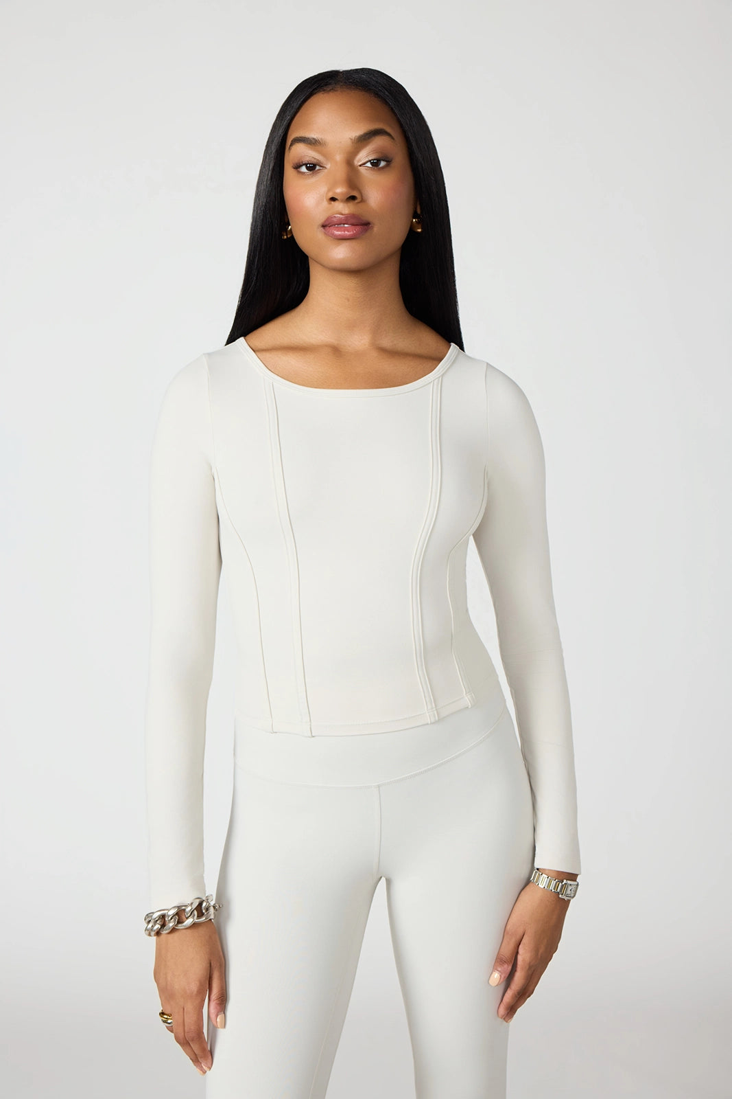Cloud Corset Long Sleeve - Moonbeam