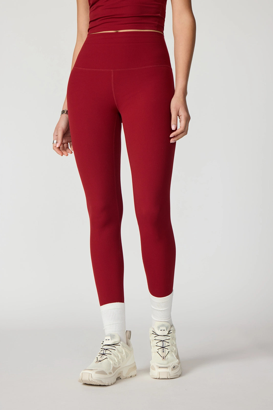 Ribbed Legging - Merlot