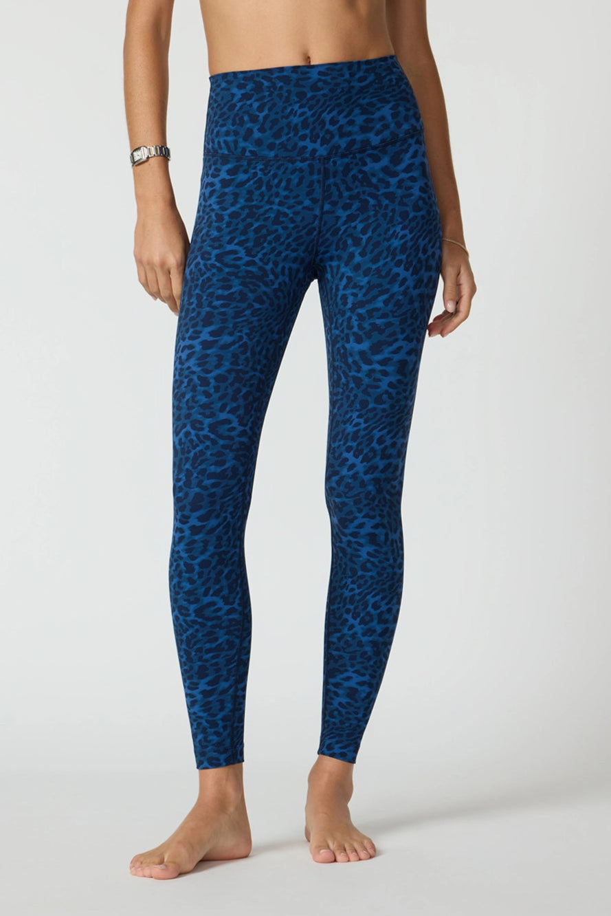 Printed Legging - Navy Blazer Leopard