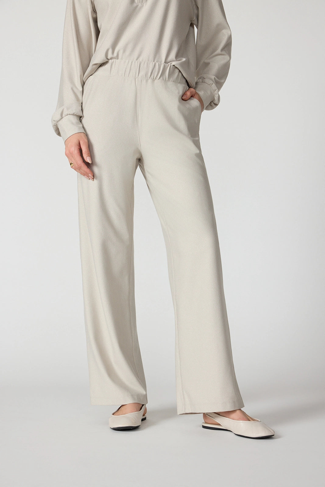 Shimmer Pant - Island Fossil/Silver