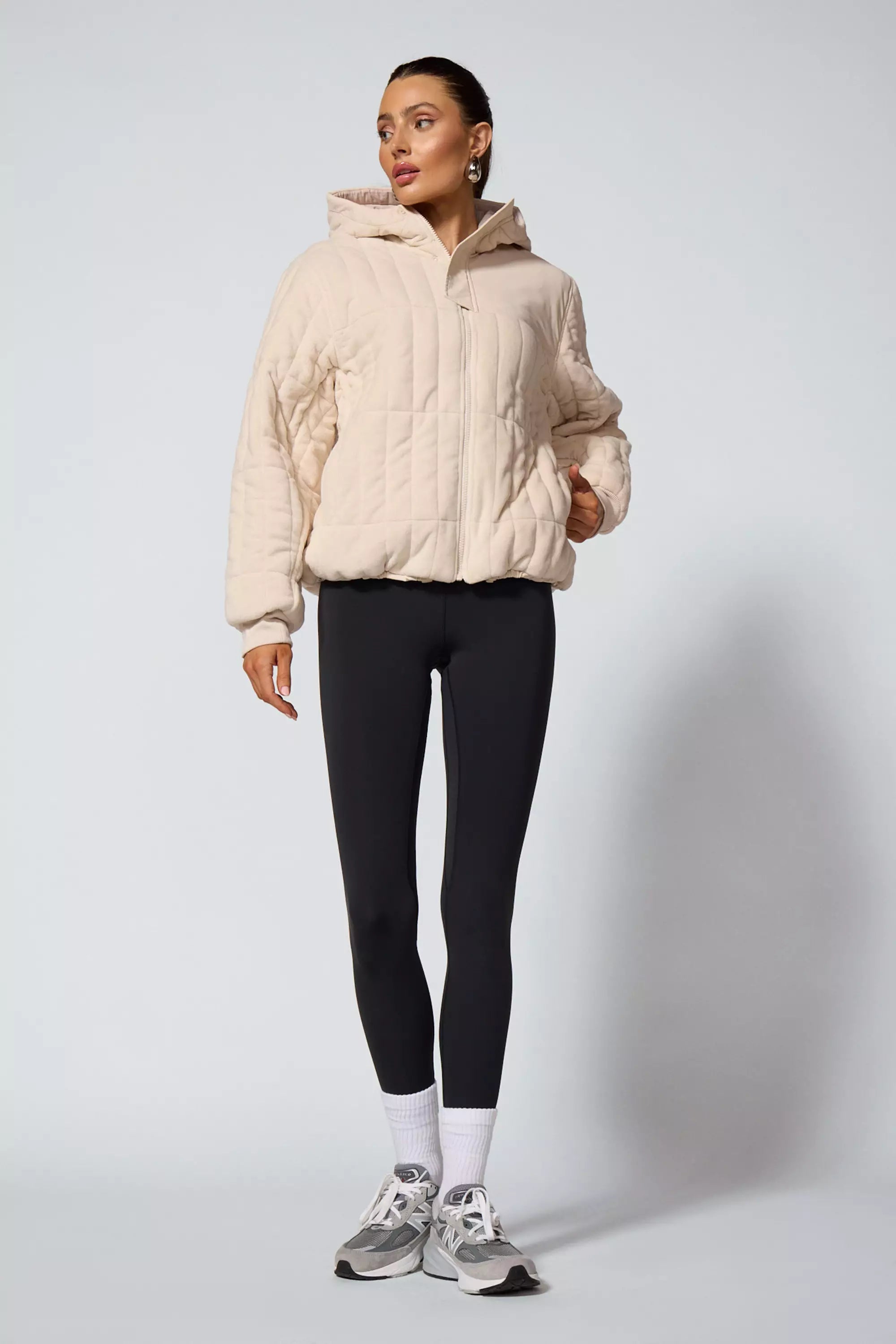 Plush Quilted Jacket - Stone