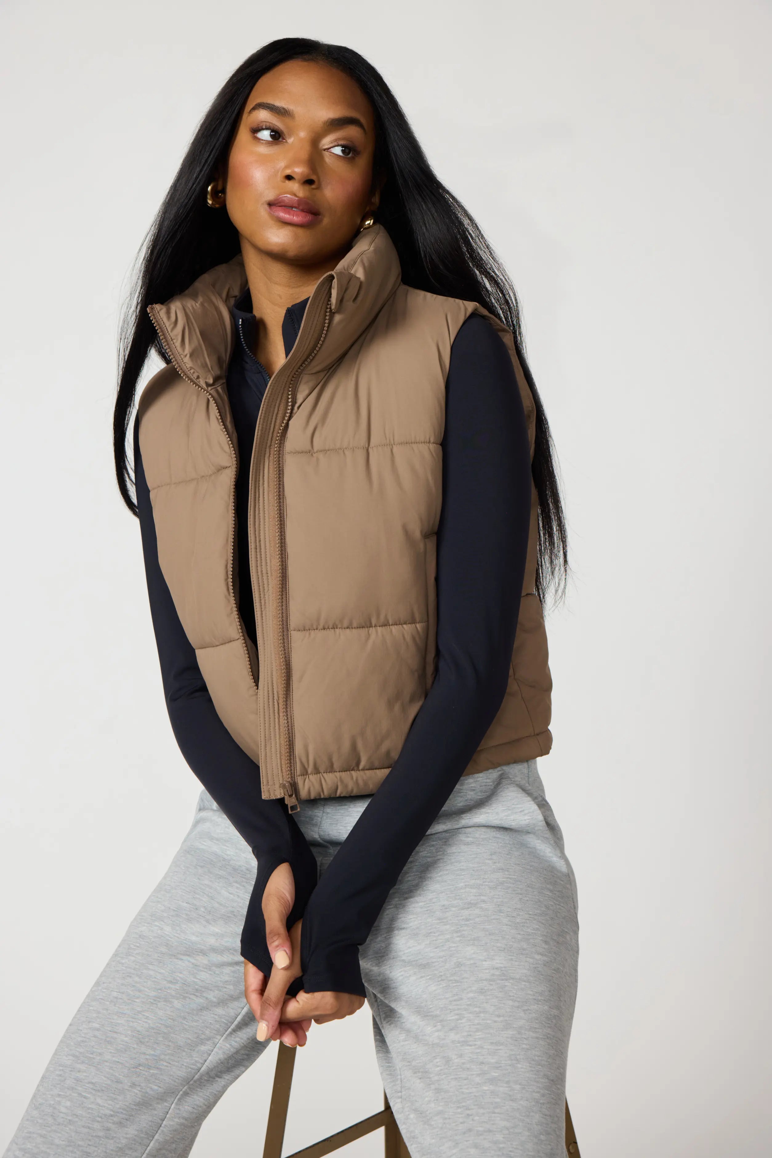 Matte Vest - Caribou