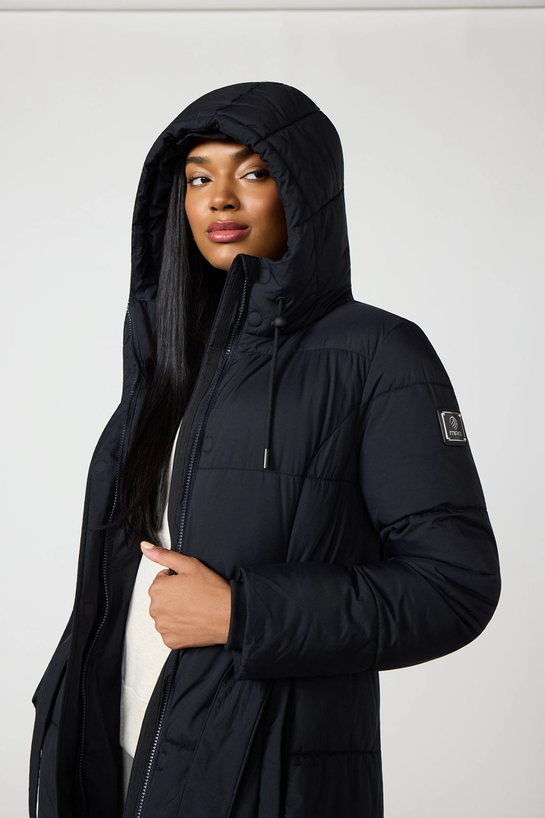 Long Full Zip Jacket - Black