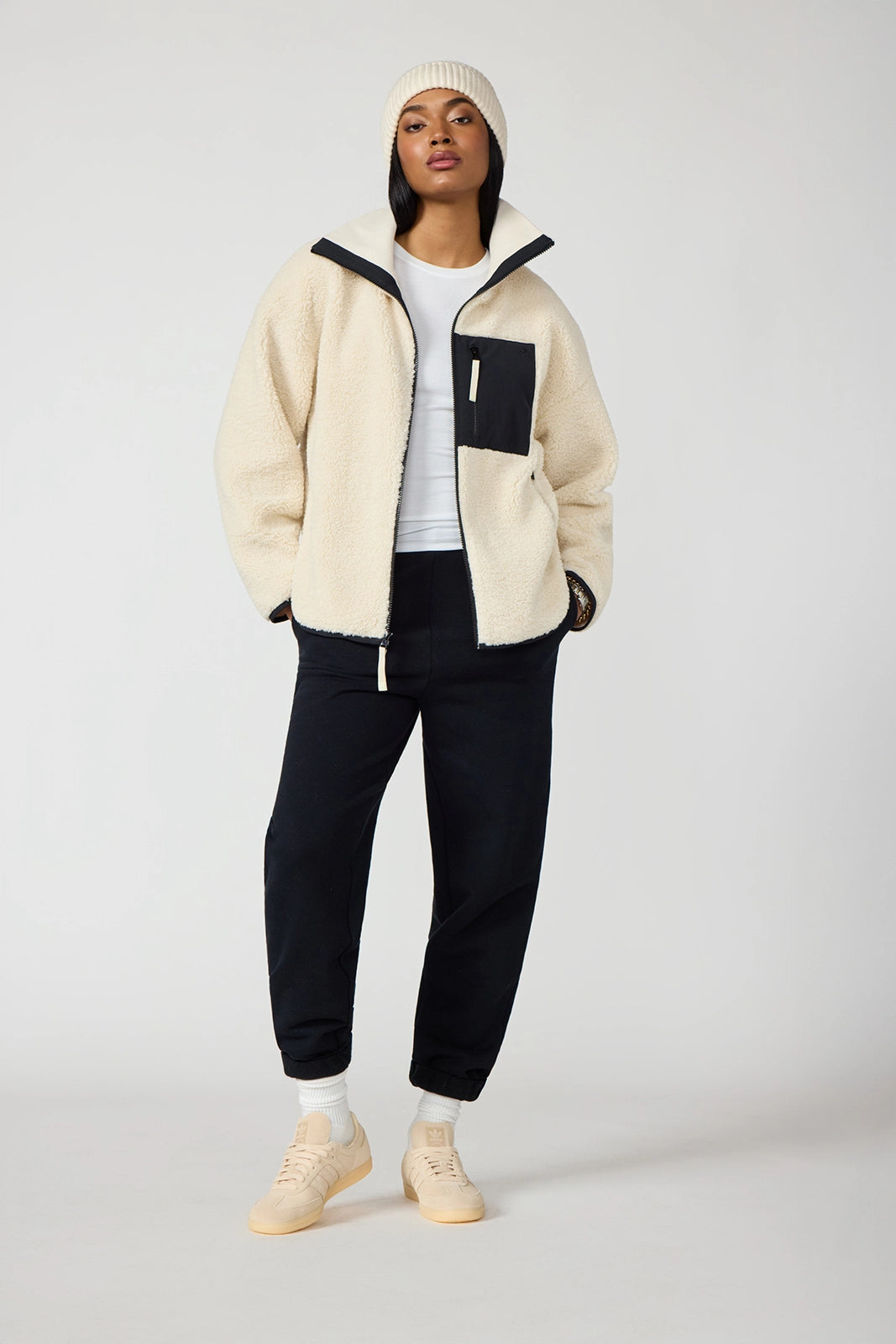 Berber Colour Block Jacket - Birch