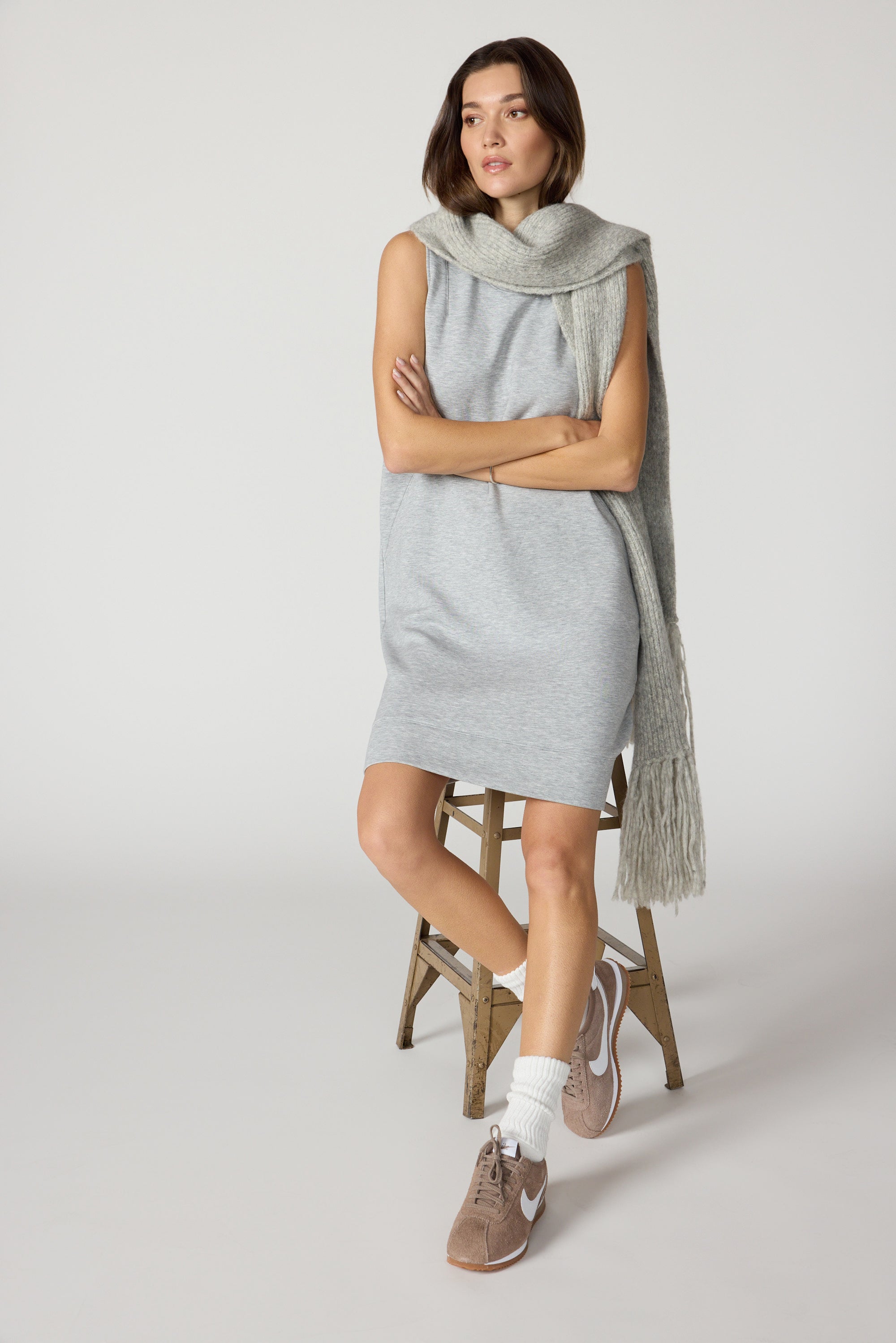 Dreamweave™ Dress - Htr Concrete