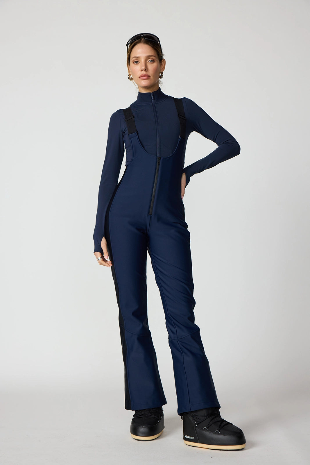 Mini Flare Ski Bib - Navy Blazer