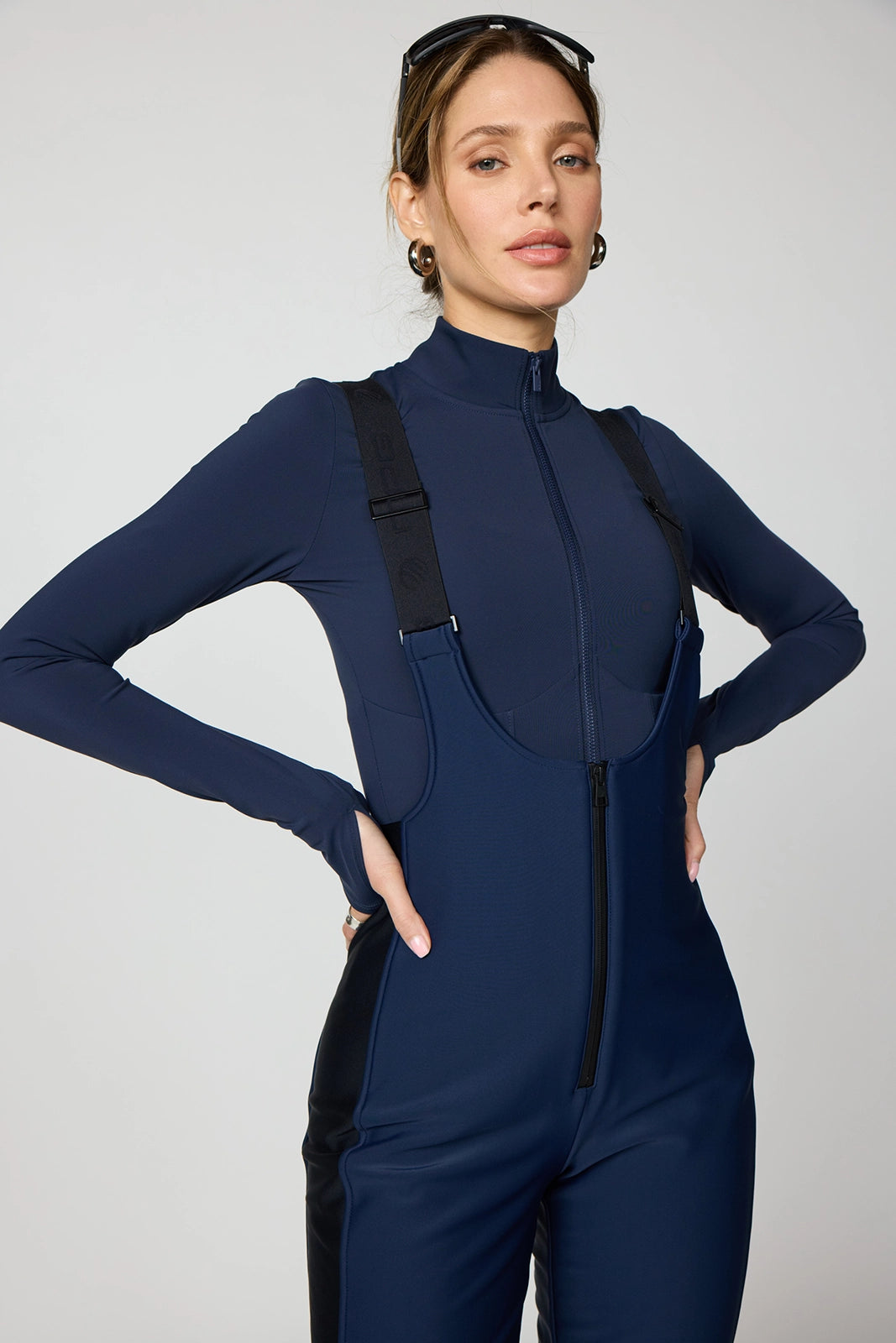 Mini Flare Ski Bib - Navy Blazer