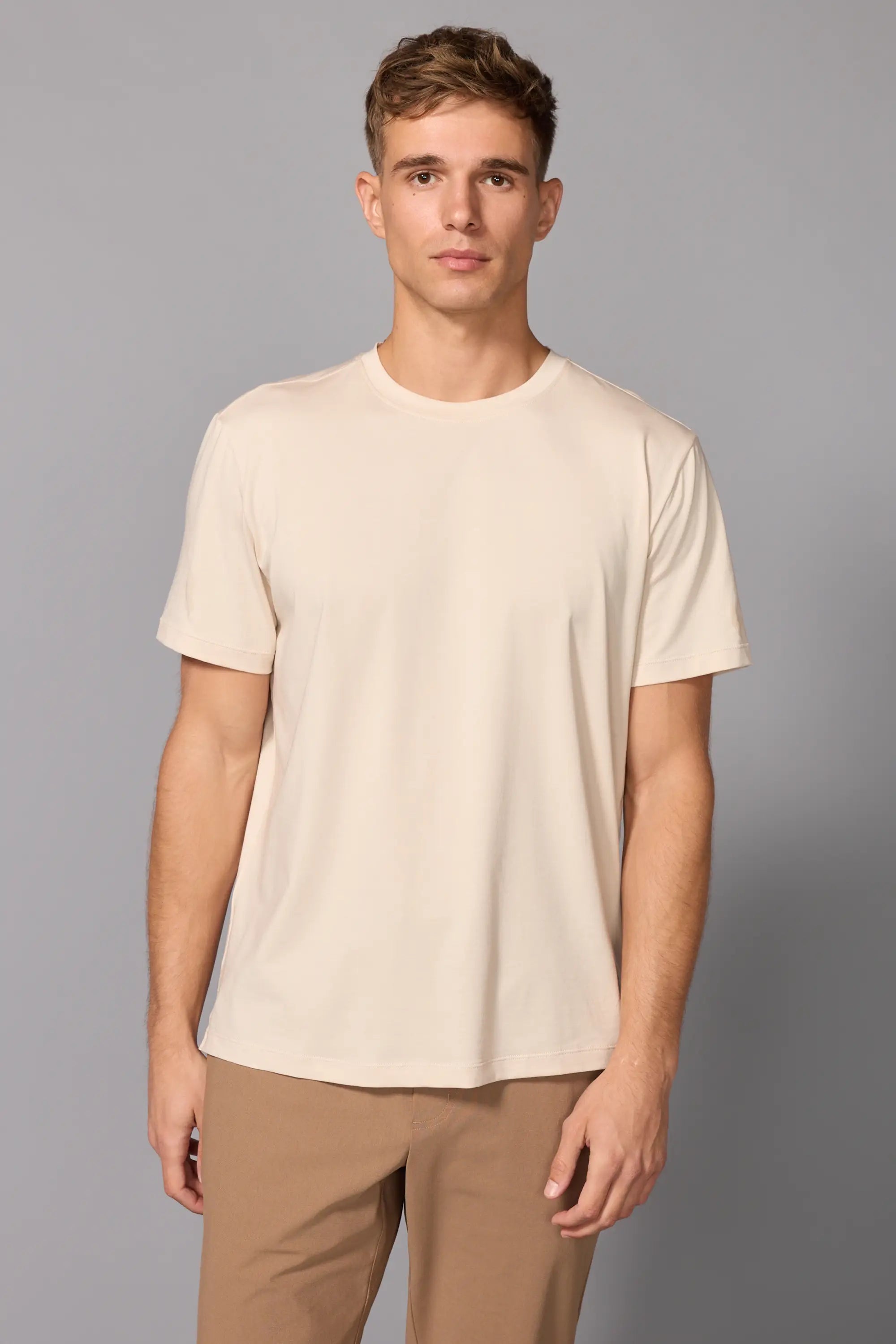 Pima Cotton Tee - Stone