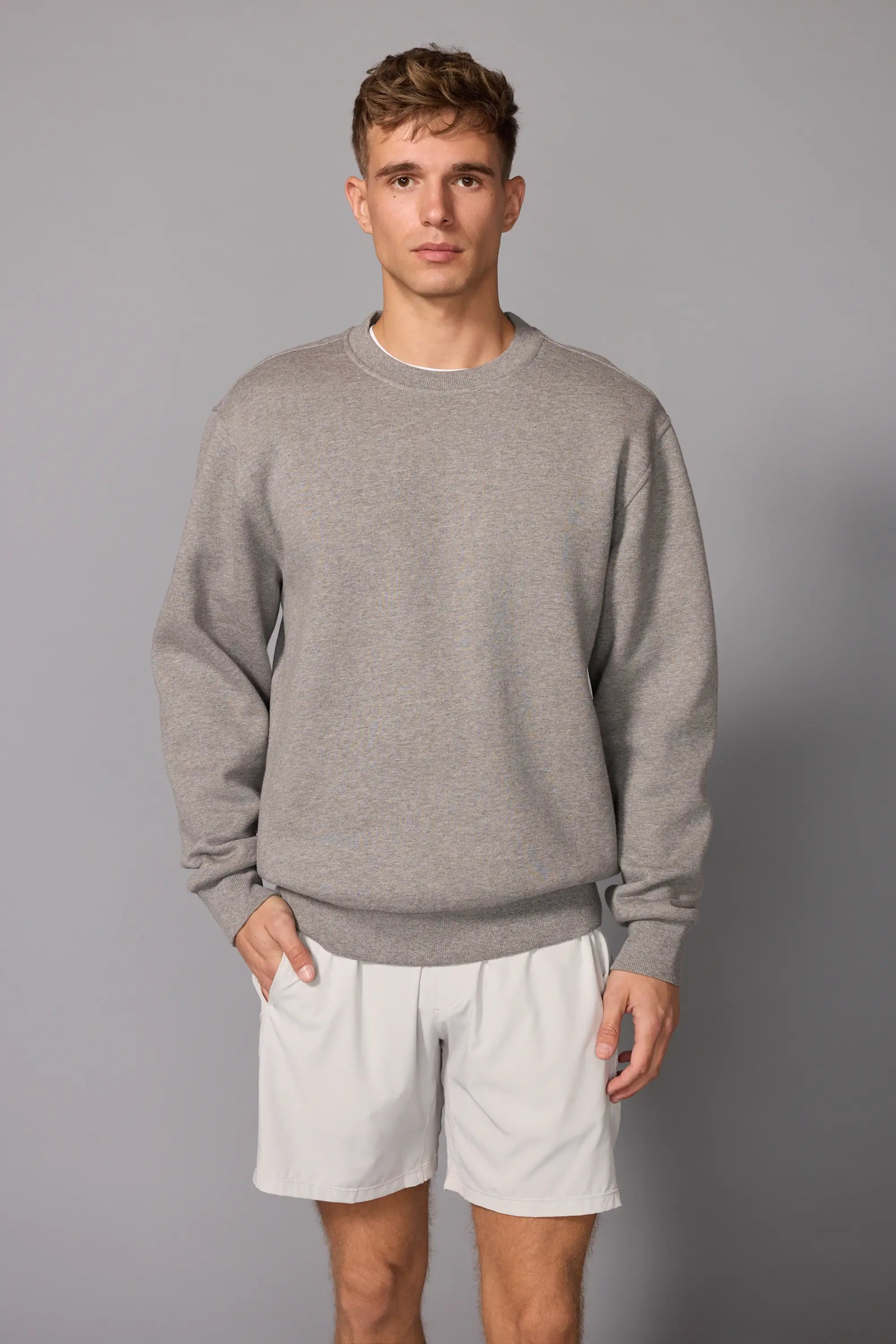 Men's Luxefleece Relaxed Sweatshirt - Htr Steel Grey