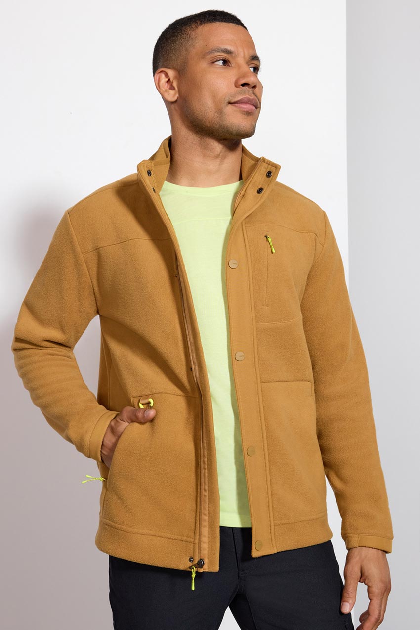 Encore Fleece Jacket with Chest Pocket - Bistre